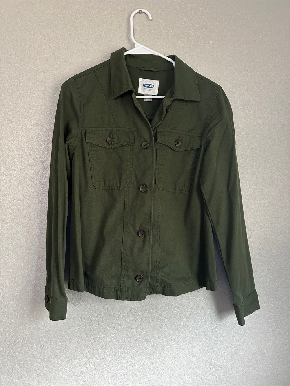 Old Navy Green Button Down Collared Jacket